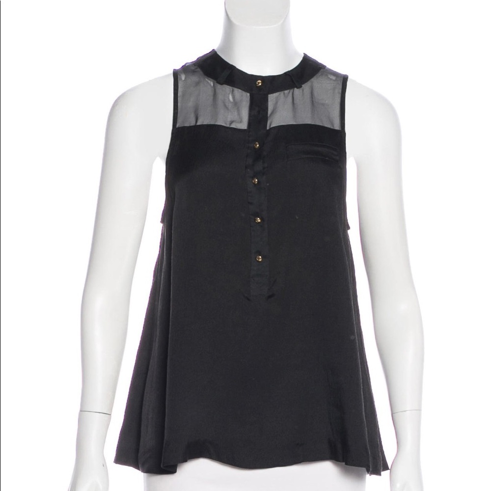 Like new Alexander Wang silk black sleeveless top